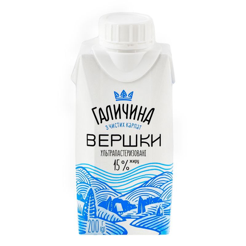 Вершки Галичина 15% TGA 200г